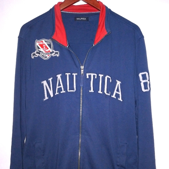 Nautica zip-up track suit jacket mens large - Picture 1 of 9